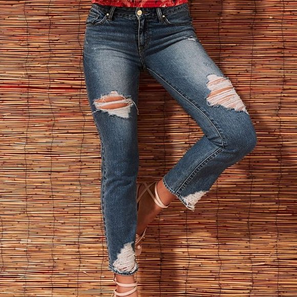Guess Denim - New GUESS Destroyed Slim Straight Jeans sz 27
